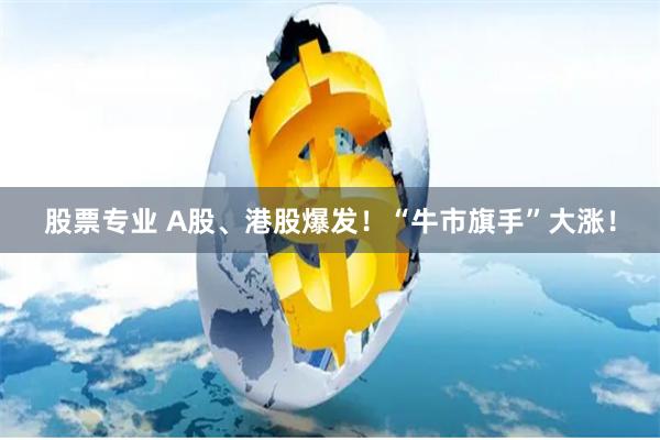 股票专业 A股、港股爆发！“牛市旗手”大涨！