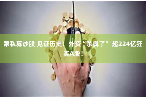 跟私募炒股 见证历史！外资“杀疯了” 超224亿狂买A股！